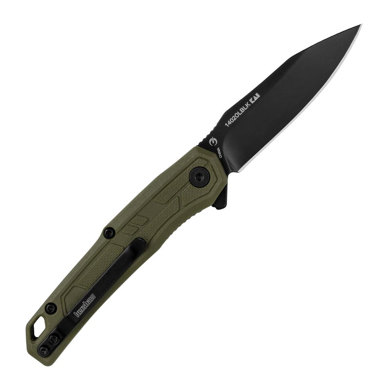 Kershaw Appa Folding Tactical Pocket Knife, Assisted Opening, 2.75 inch Blade and Olive Handle, Small, Lightweight Every Day Carry - Image 3